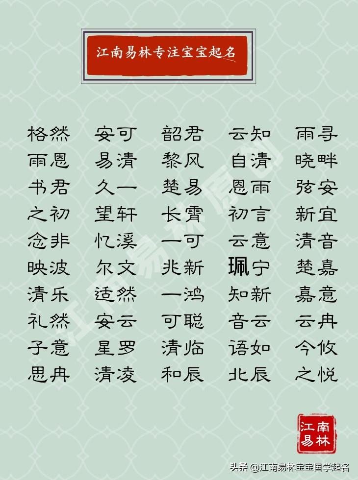 起名字大全免费，几百个唐诗宋词里的名字